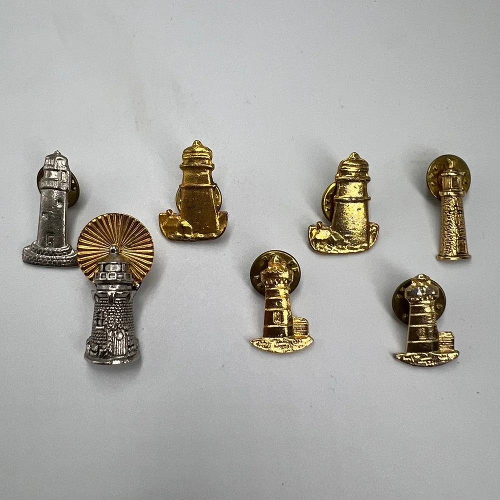 Lot of‎ 7 Vintage Lighthouse Pins Brooch